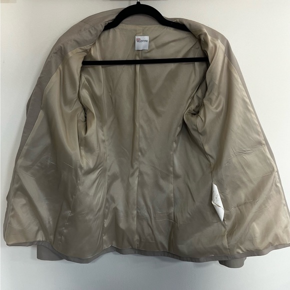 Red Valentino Ruffle Cotton Stretch Blazer Jacket - Picture 12 of 14